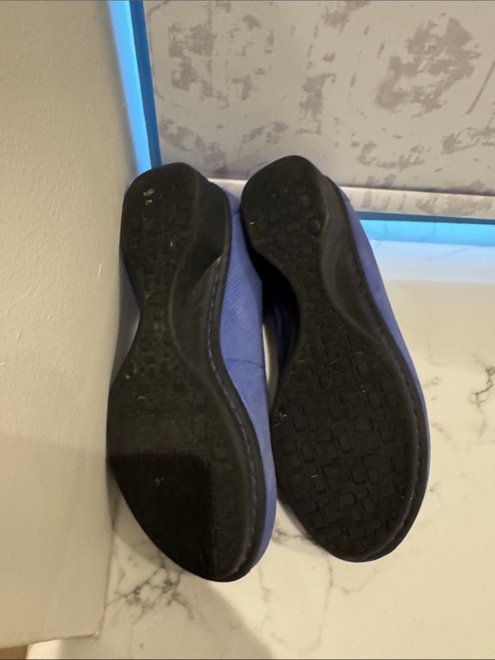 Dansko Blue Leather Ballet Wedge Shoes - Picture 7 of 7